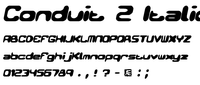 Conduit 2 Italics BRK font
